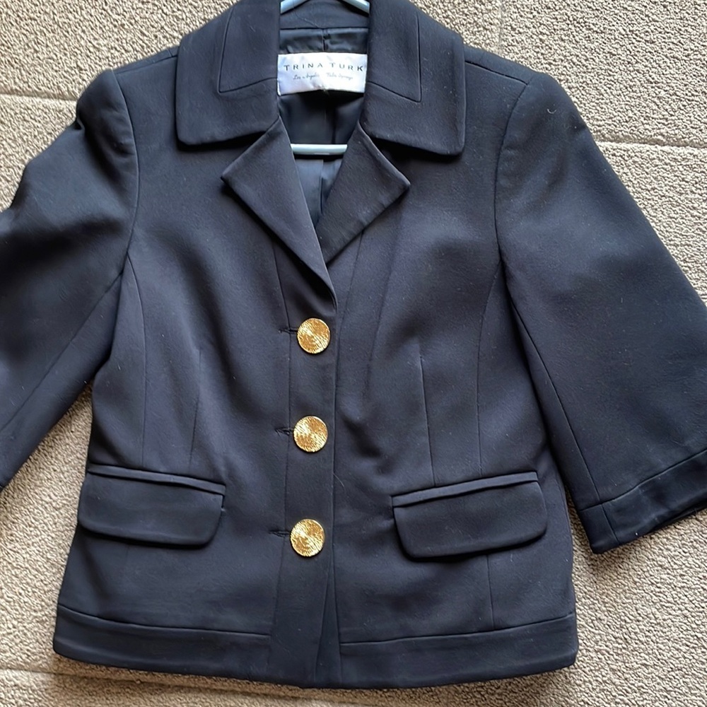 Trina Turk 3/4 sleeve blazer